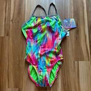 Dolfin Uglies Fizzy Colorful One Piece Practice Swimsuit 40